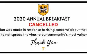 Breakfast event cancelled.